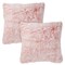Blush Pink Faux Fur Throw Pillow Covers, Fuzzy Home Decor (20 x 20 Inches, 2 Pack)
